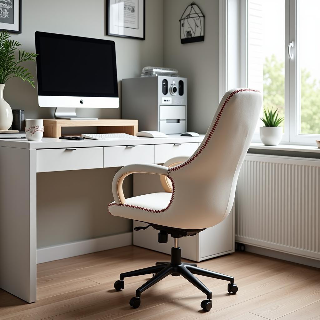 Baseball Desk Chair in Home Office