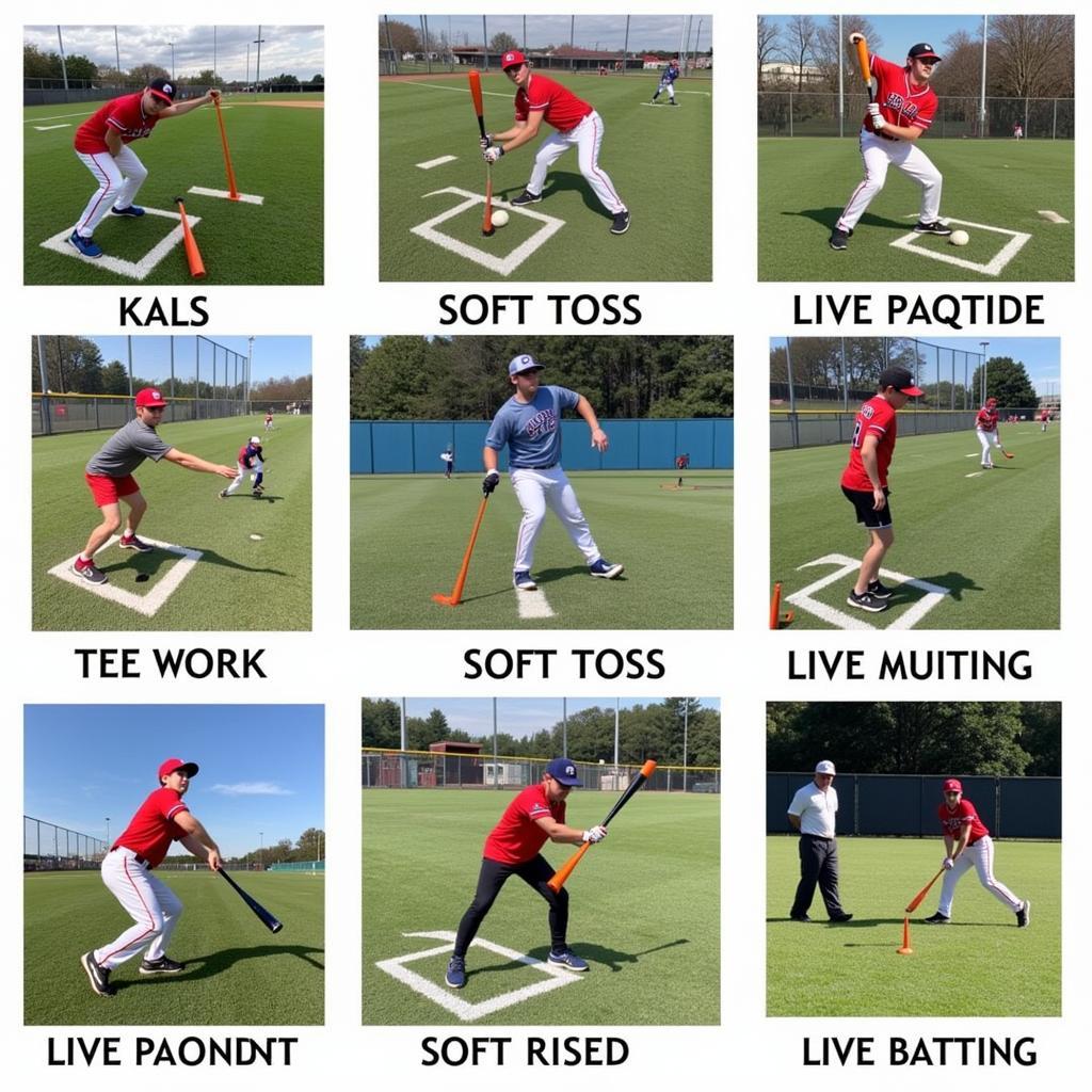 Baseball Drills and Practice Scenes