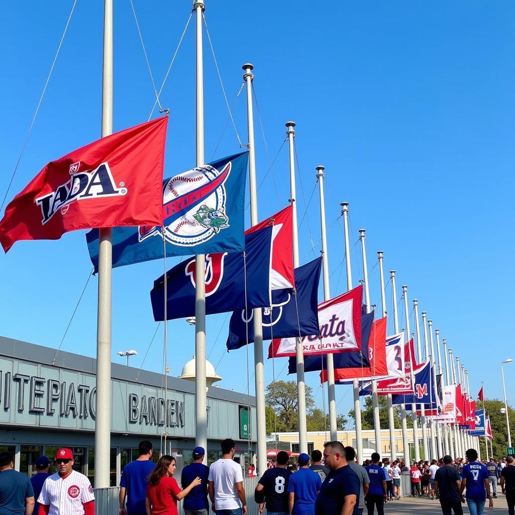 Baseball Flags Outdoor Display