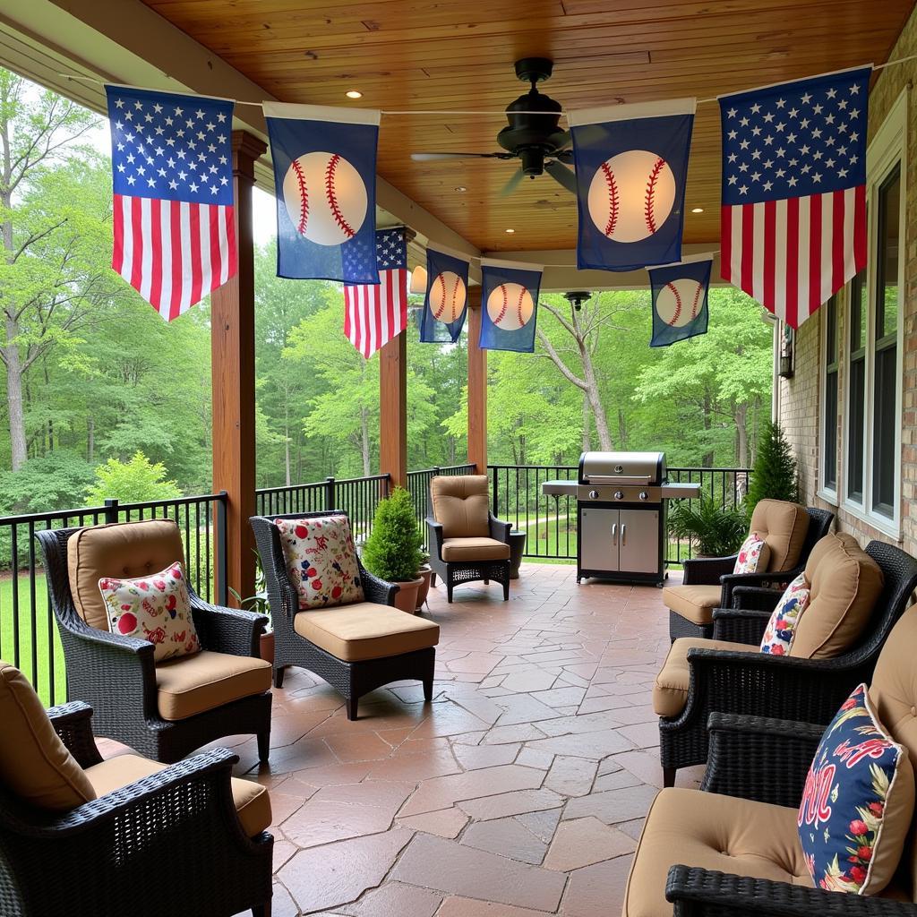 Baseball Flags Outdoor Patio Decor