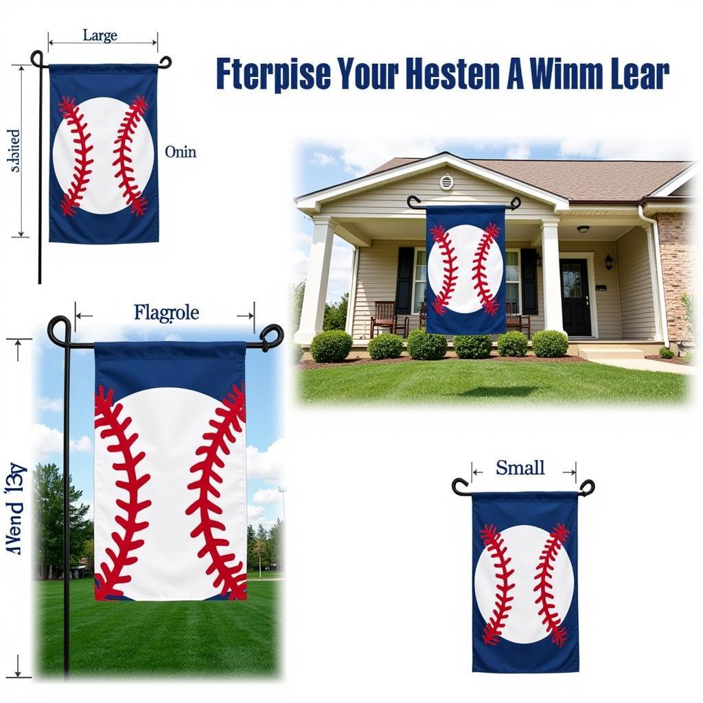 Baseball Garden Flag Size and Placement