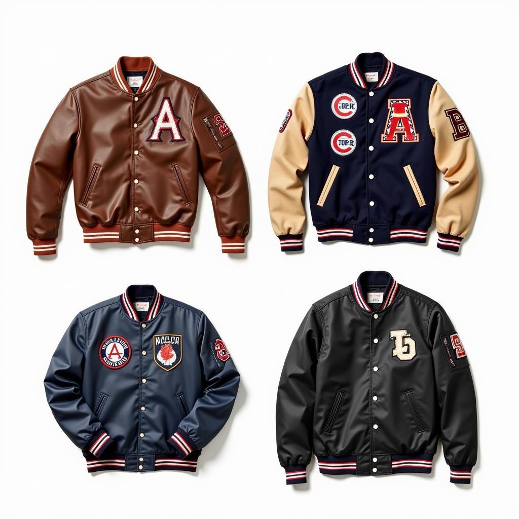 Various Styles of Baseball Patch Jackets