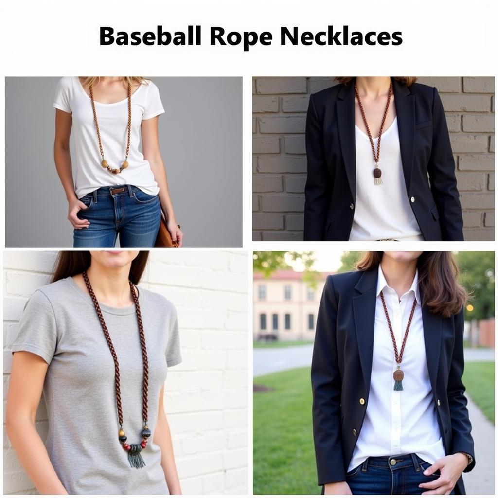 Baseball Rope Necklace Outfit Ideas