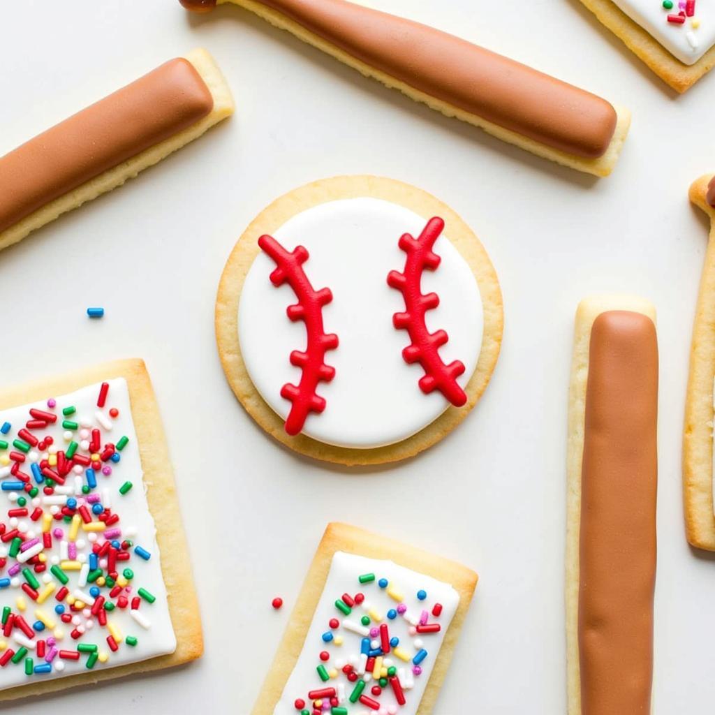 Baseball Sprinkles Cookies