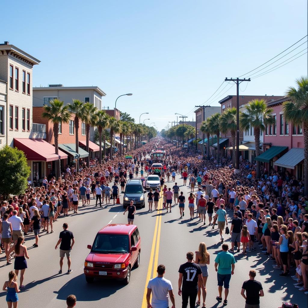 Bay St. Louis Parade Crowd and Atmosphere 2024