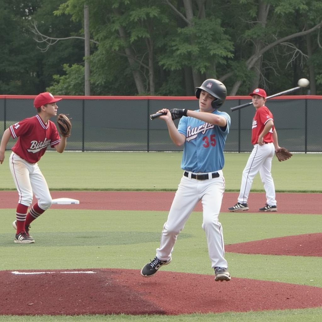 Bellevue Little League Baseball Game Action