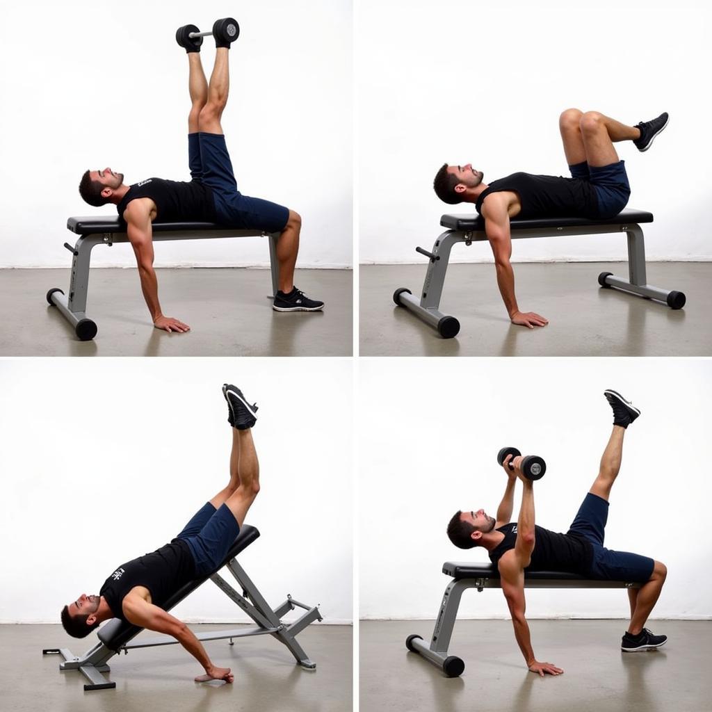 Ben Player Demonstrating Variety of Bench Exercises