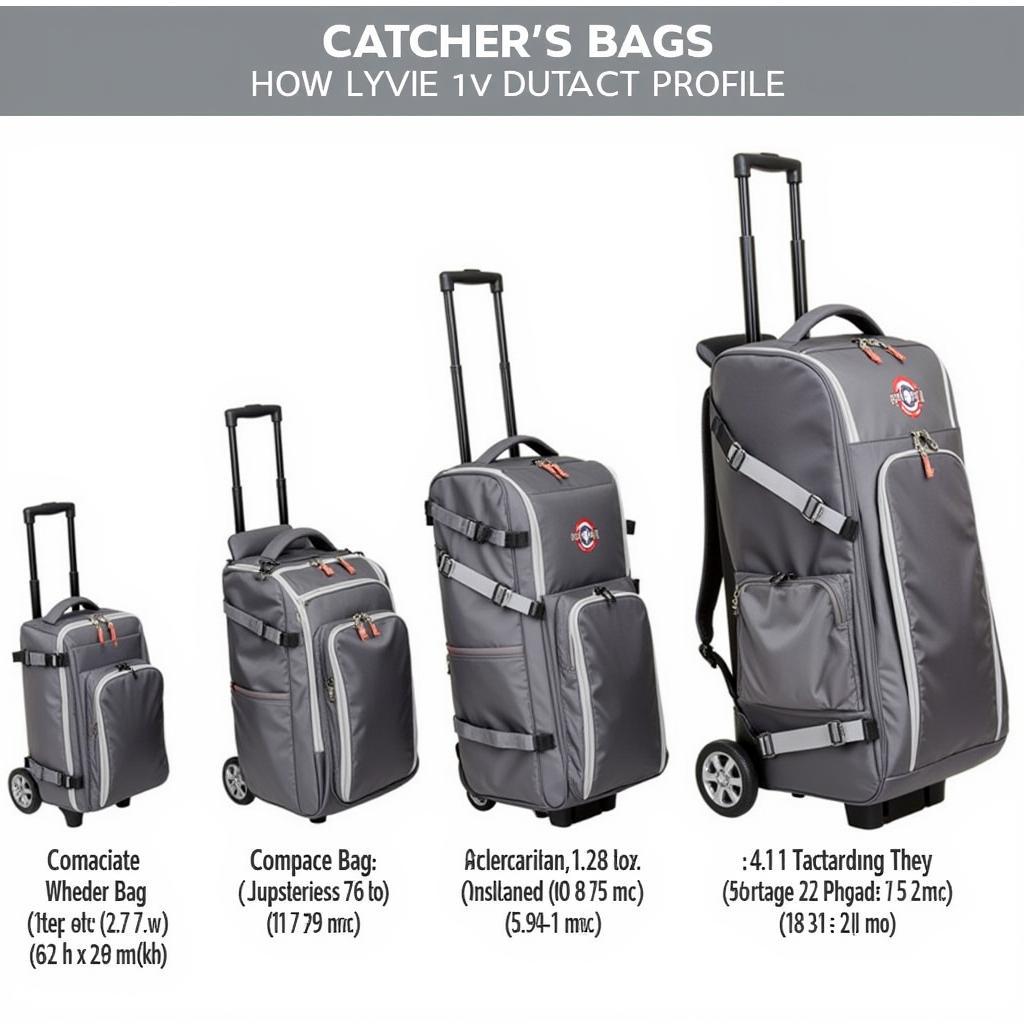 Comparing different sizes of catcher's bags