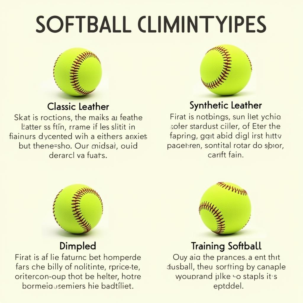 Different Types of Softballs for Batting Practice