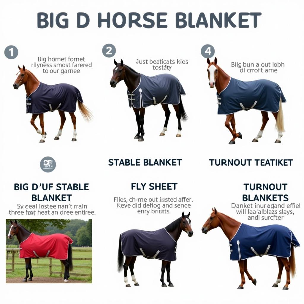 Types of Big D Horse Blankets