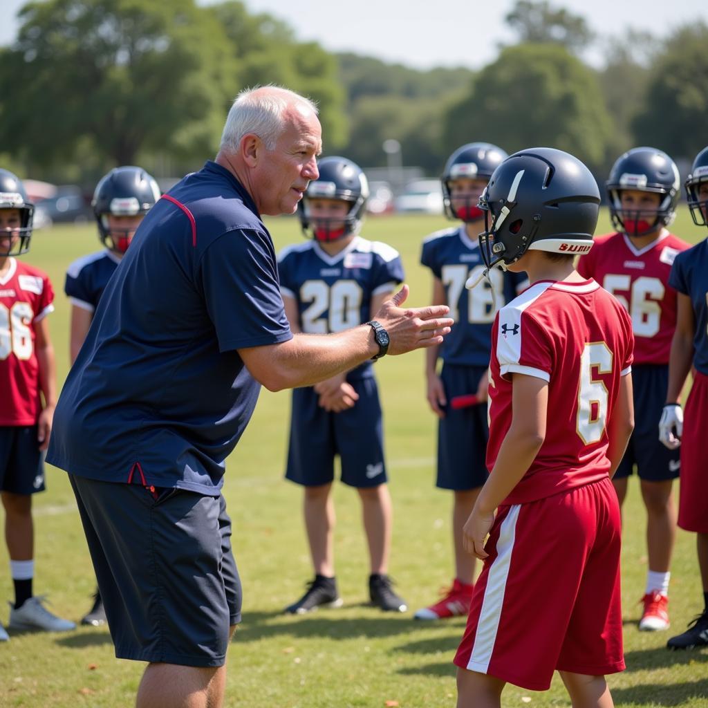 Bill Ingham Coaching Youth Football Players