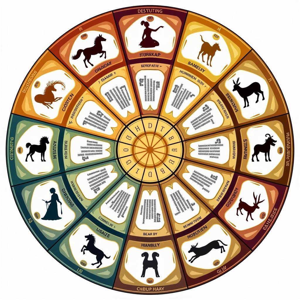 Zodiac Wheel with Birth Stat Signs