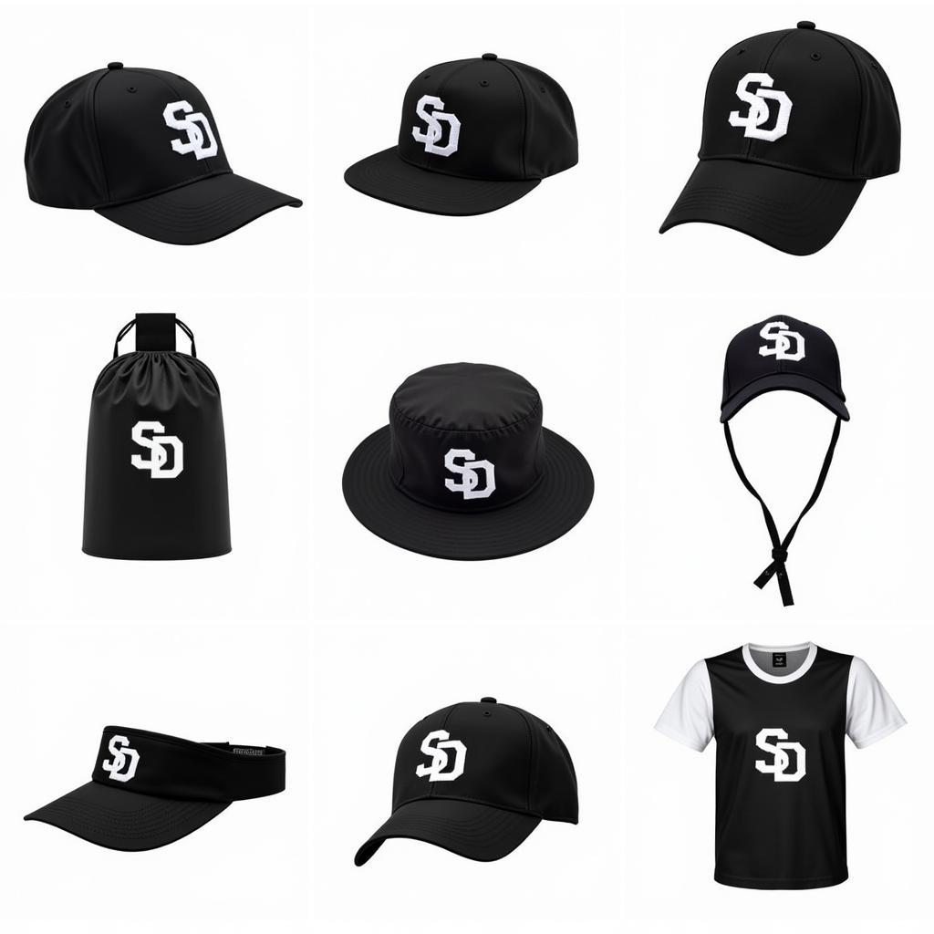 Different Black and White SD Hat Styles