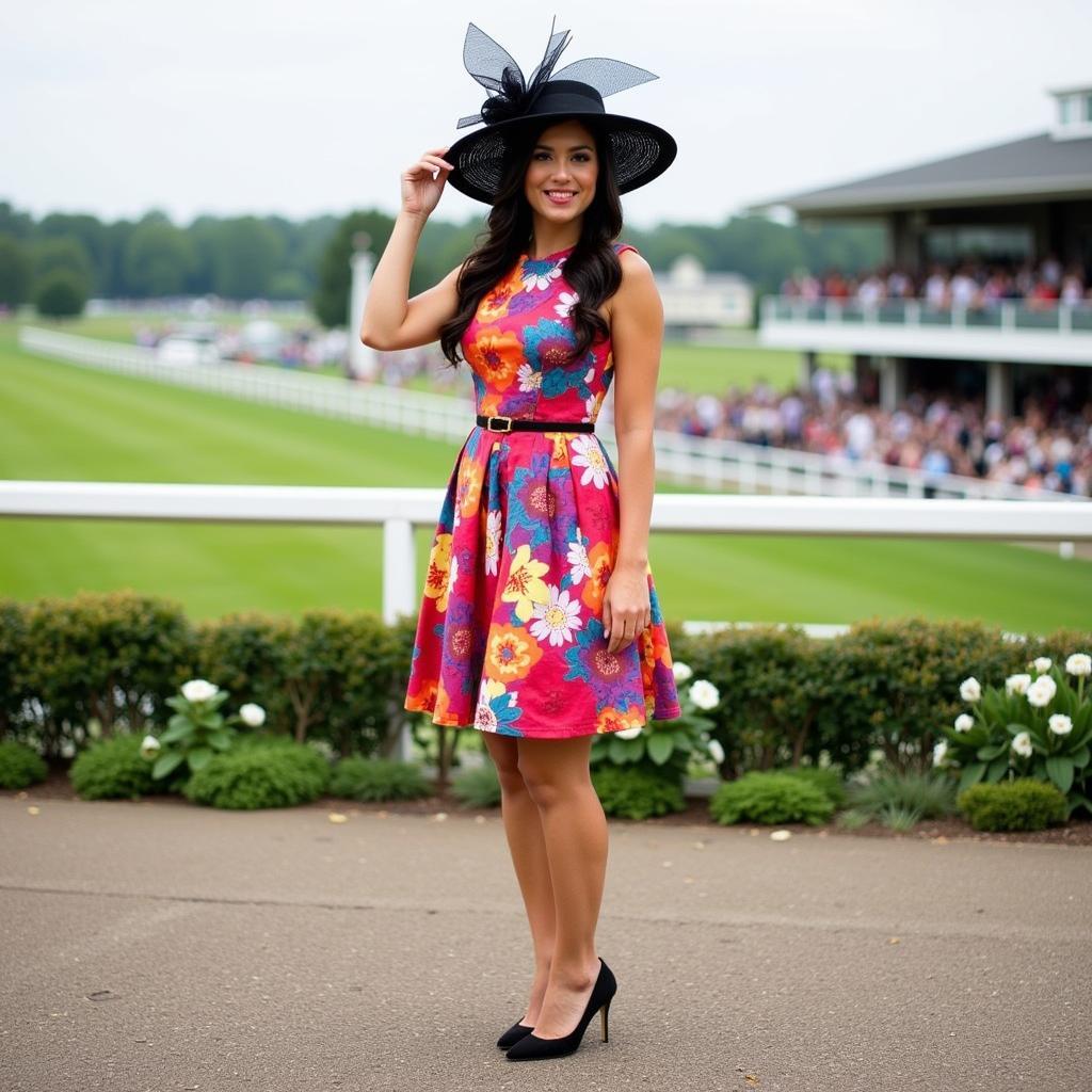 Black Derby Hat for Ladies: Race Day Ready Ensemble