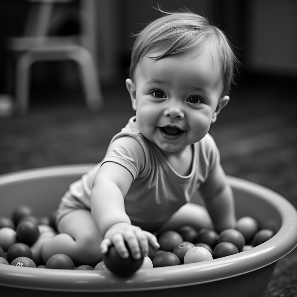 Black and White Ball Pit for Baby Sensory Play