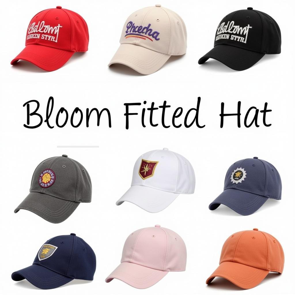 Various Bloom Fitted Hat Styles