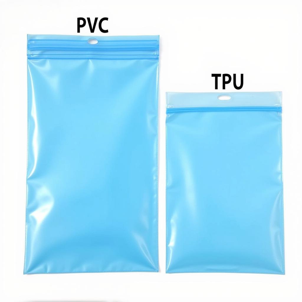 Comparing PVC and TPU Clear Blue Purses