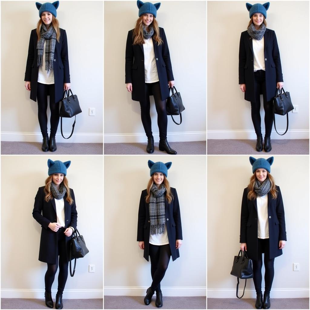 Blue Fox Hat Winter Outfit Inspiration