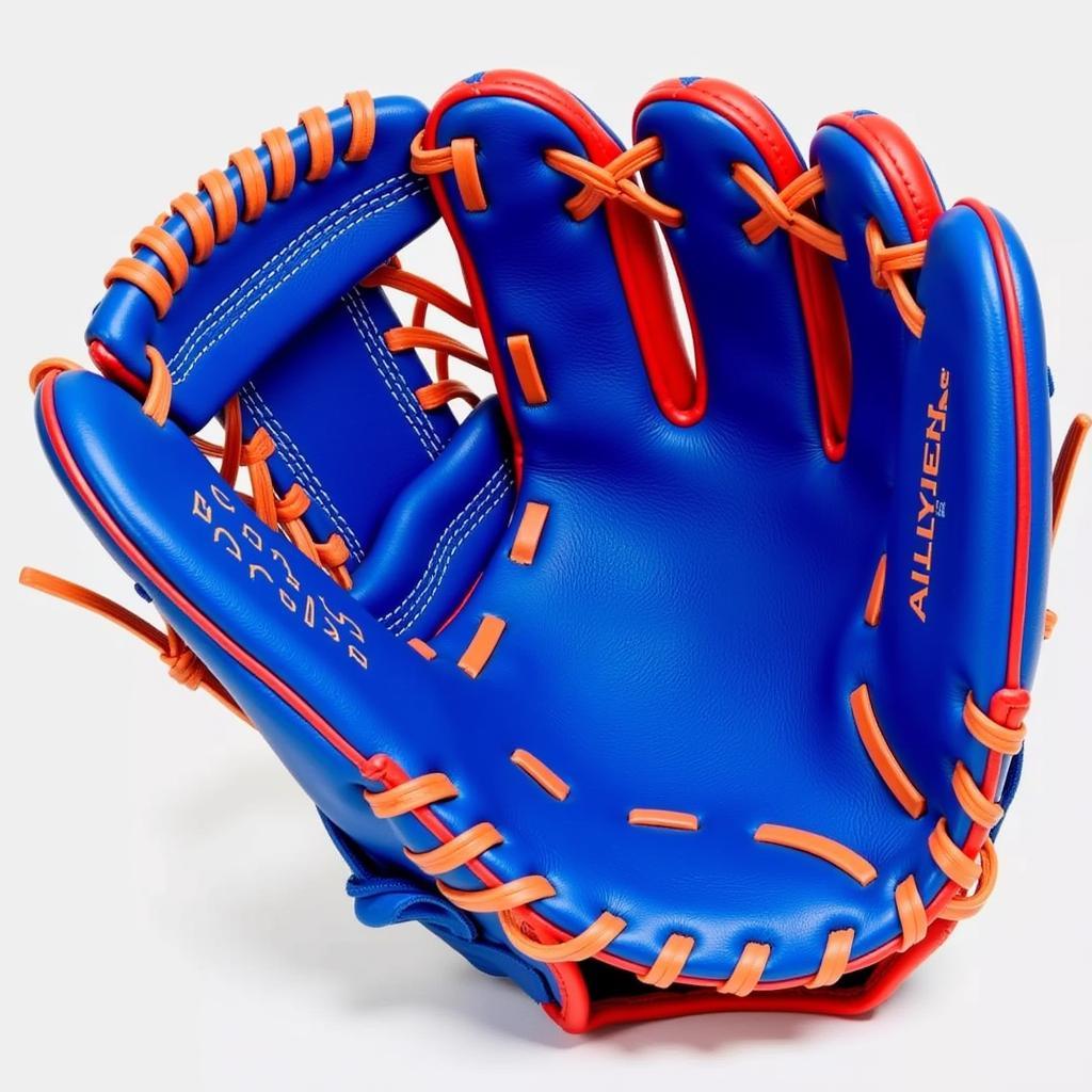 Blue and Red Infield Baseball Glove