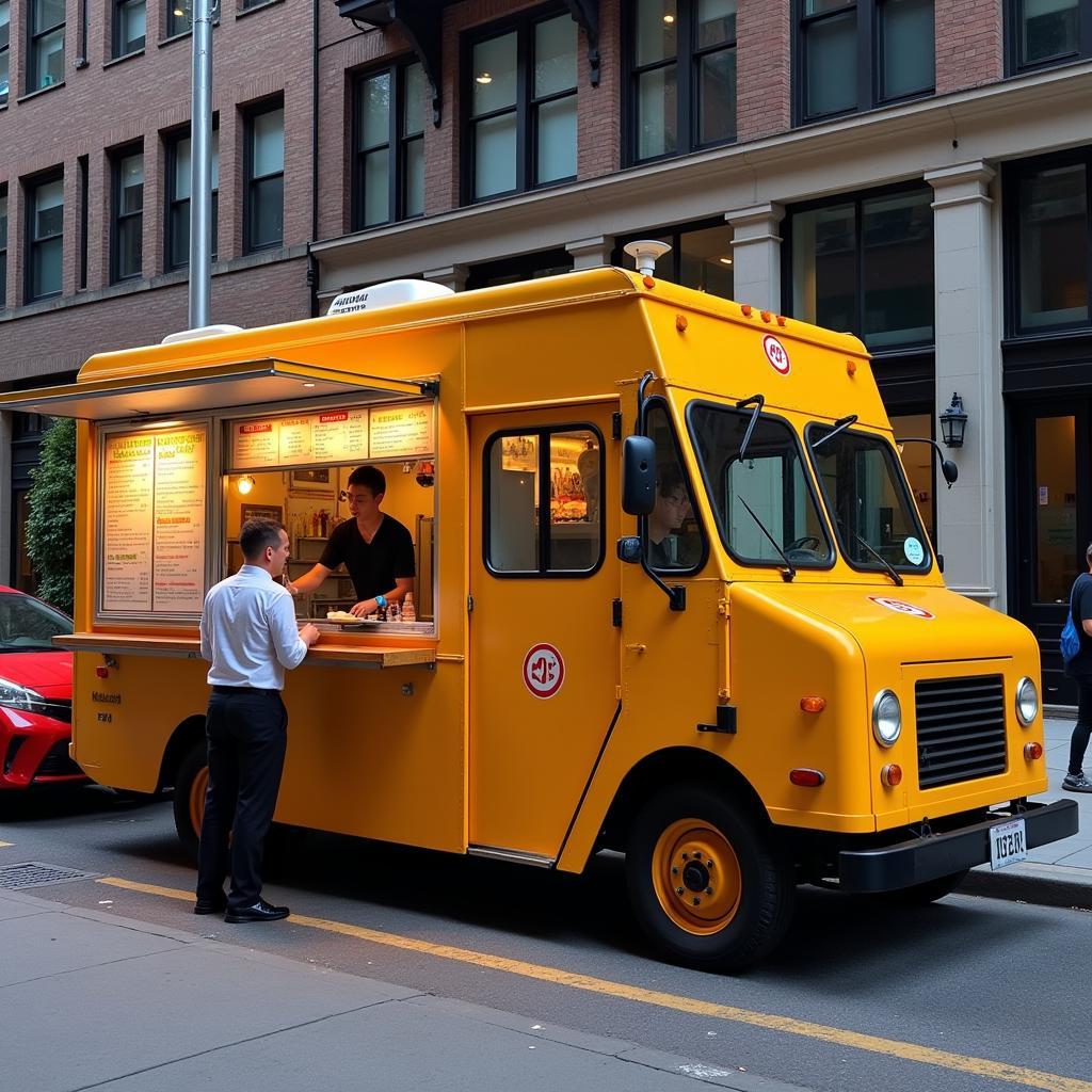 Modern Boba Food Truck Exterior