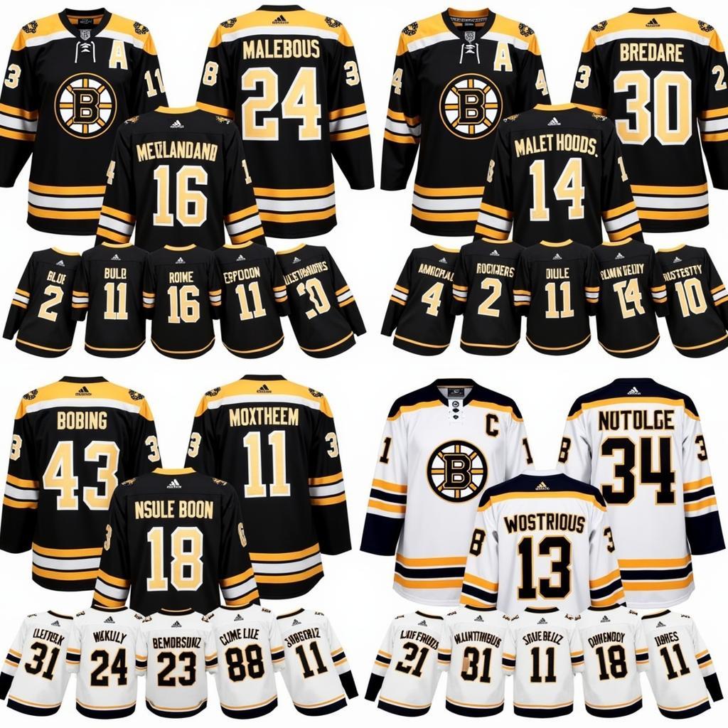 Collection of Boston Bruins 2014 Jerseys - Home and Away