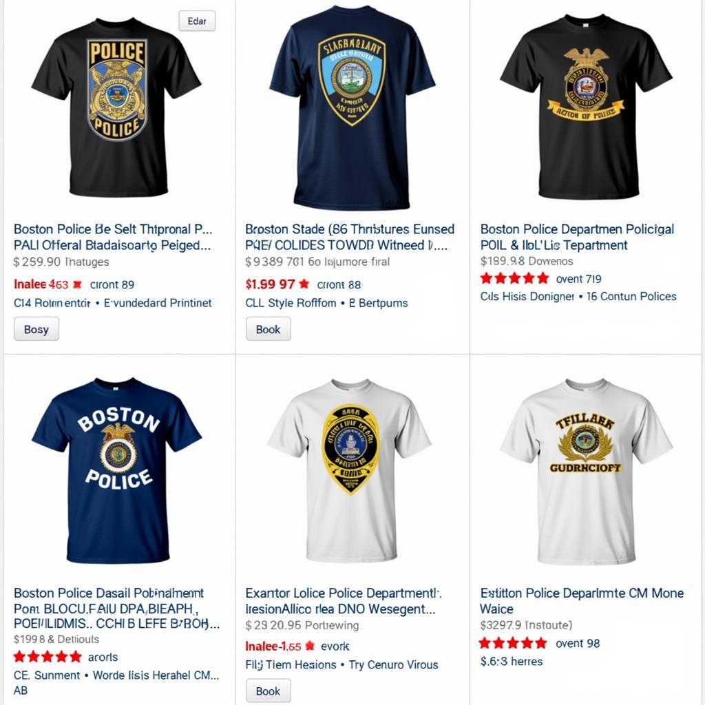 Boston Police Department T-Shirts Available on Online Retailers