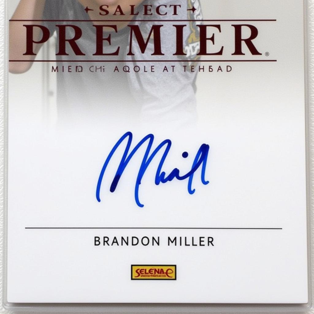 Brandon Miller Select Rookie Card Premier Level Autograph