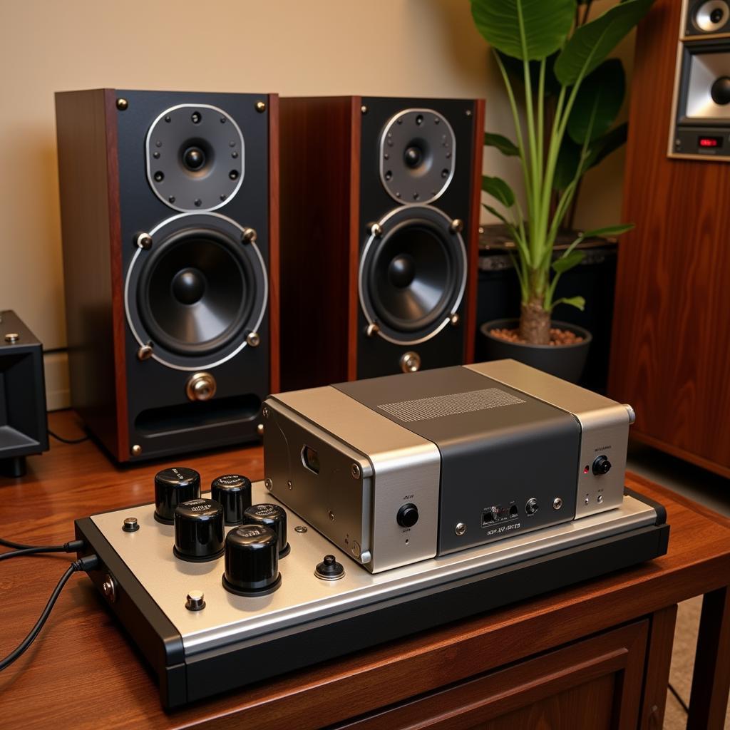 Braun CSV 12 connected to Vintage Speakers