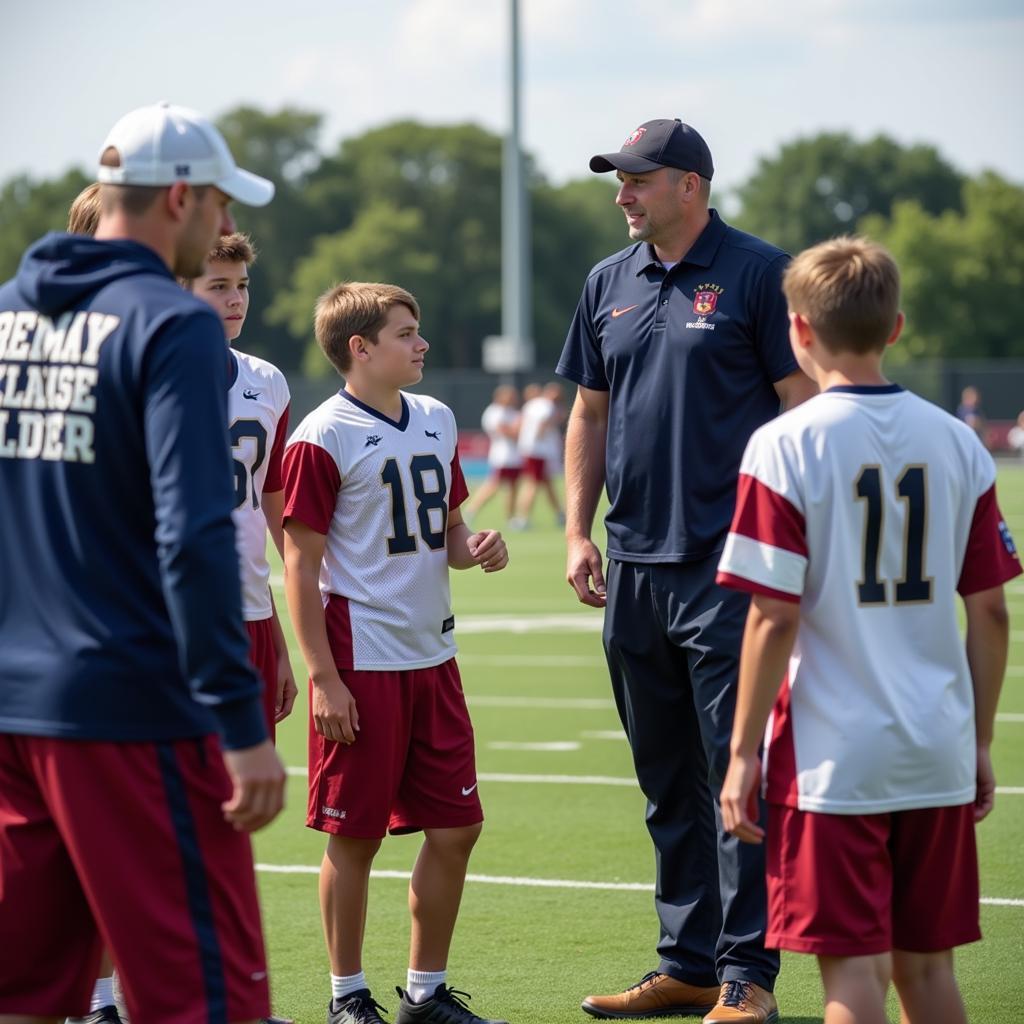 Brice Garrett Football Coach Mentoring Young Players