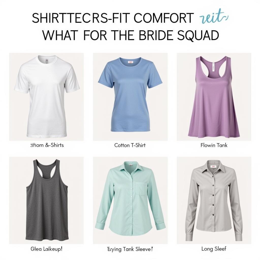 Bride Squad Shirt Fabric and Fit Options