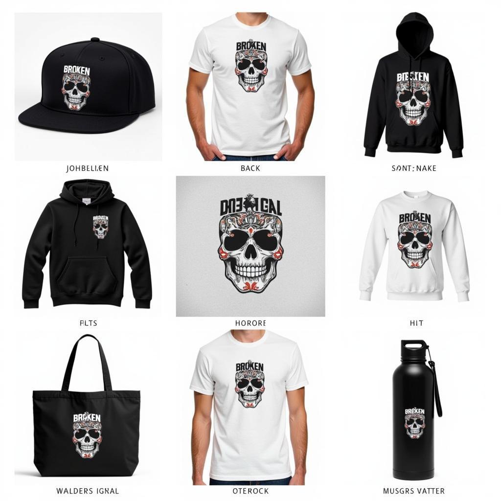 Variety of Broken Skull Clothing and Accessories