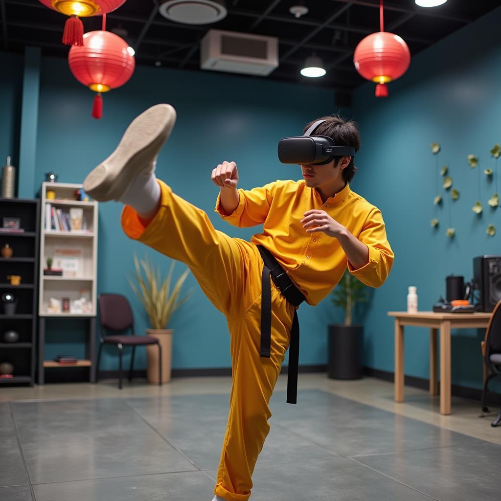 Bruce Wei in Virtual Reality Martial Arts Training