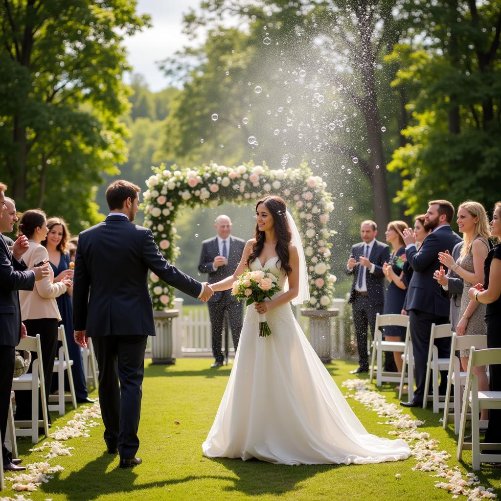 Bubble Machine Rental St. Louis Outdoor Wedding