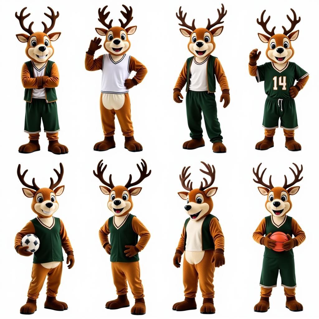 Different Buck Mascot Costume Styles and Designs