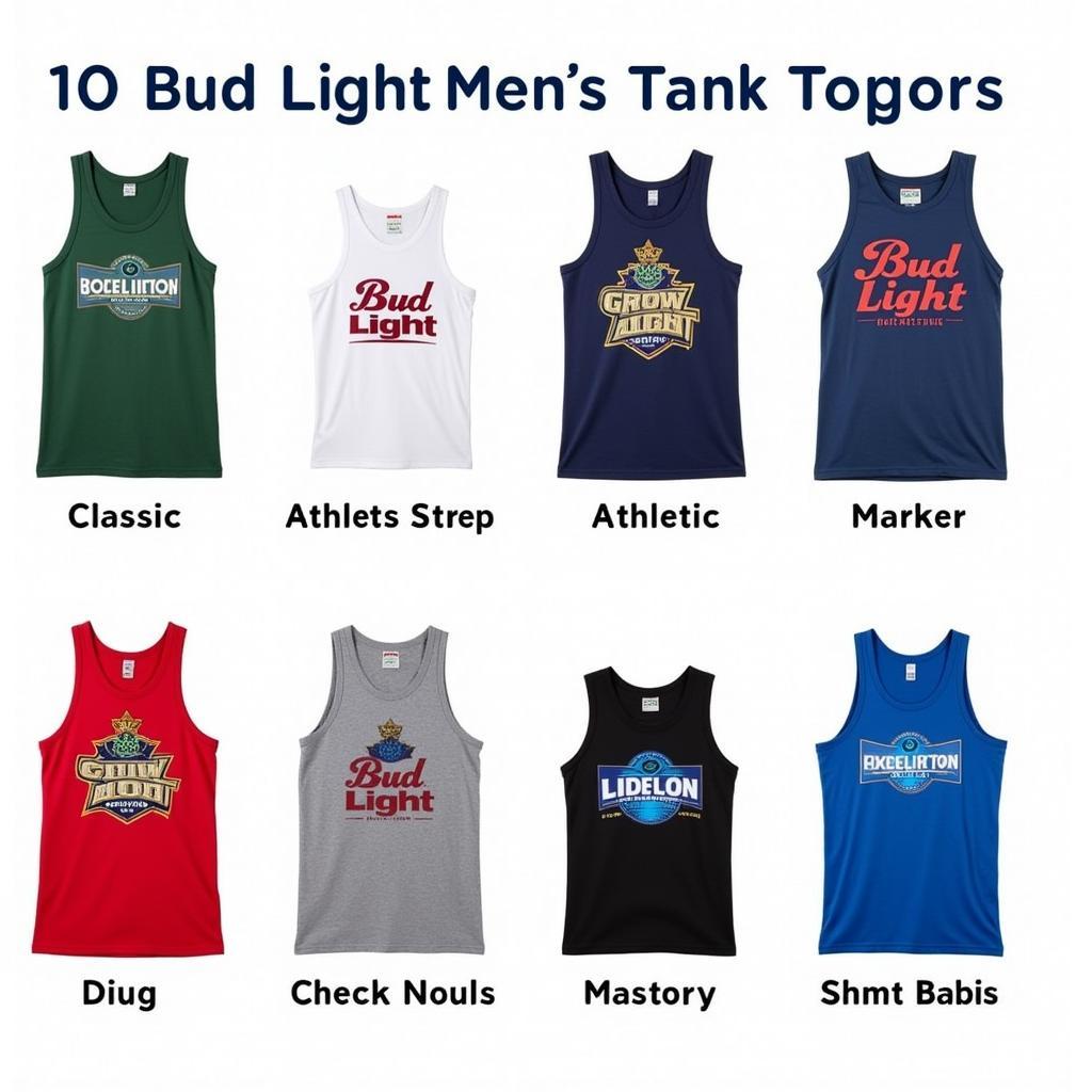 Different Styles of Bud Light Men's Tank Tops