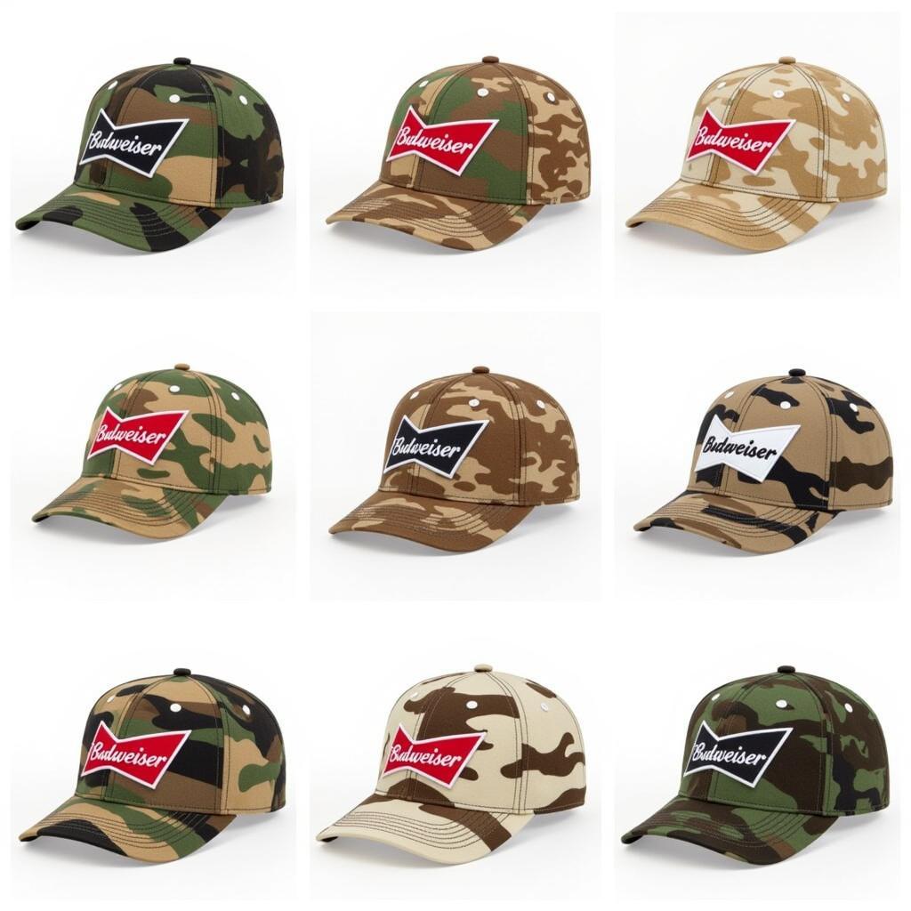 Different Budweiser Camo Hat Patterns