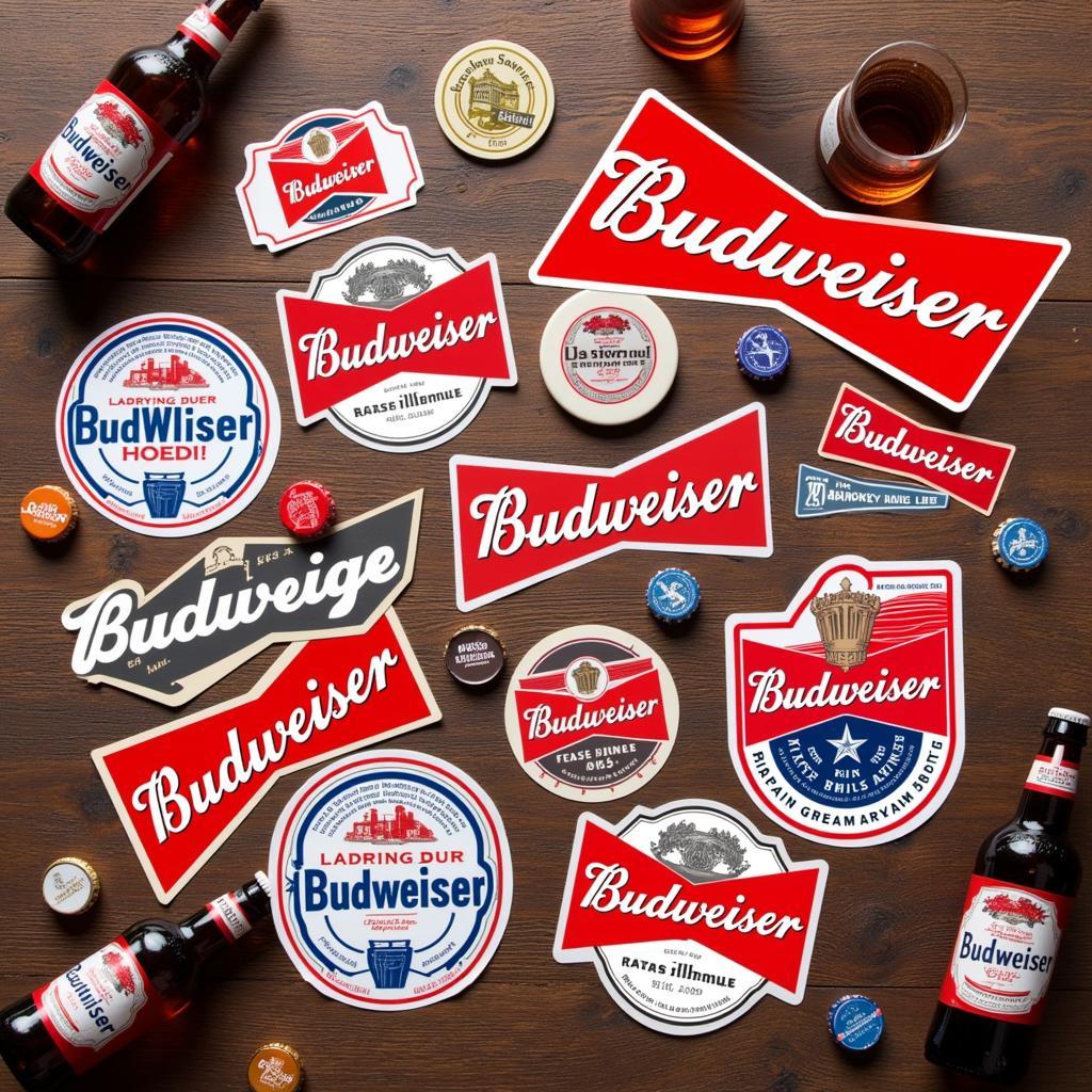 Different types of Budweiser decals