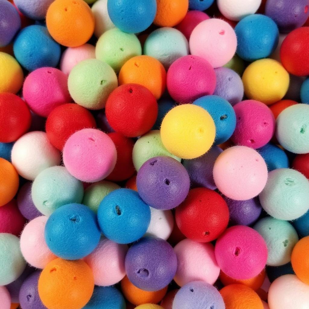 Bulk felt balls in various colors