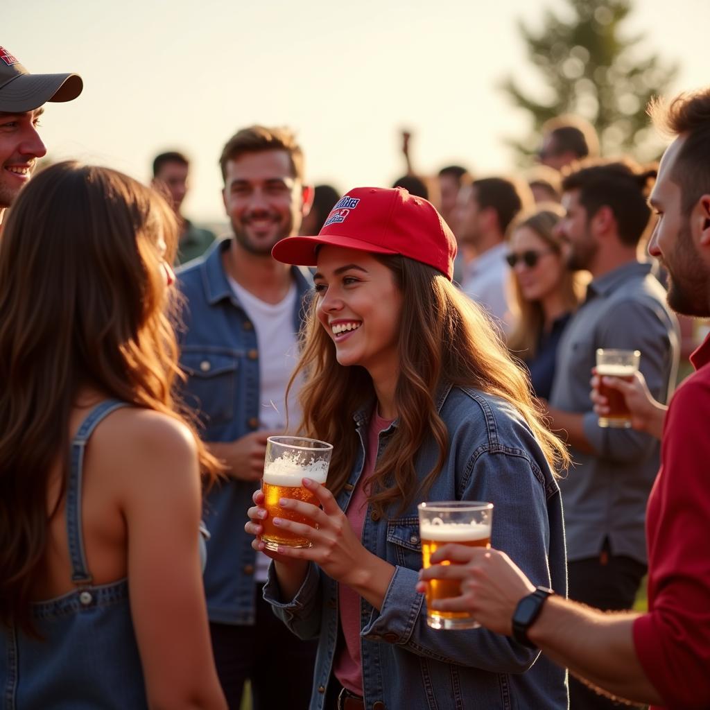 Busch Beer Hat at a Tailgate Party