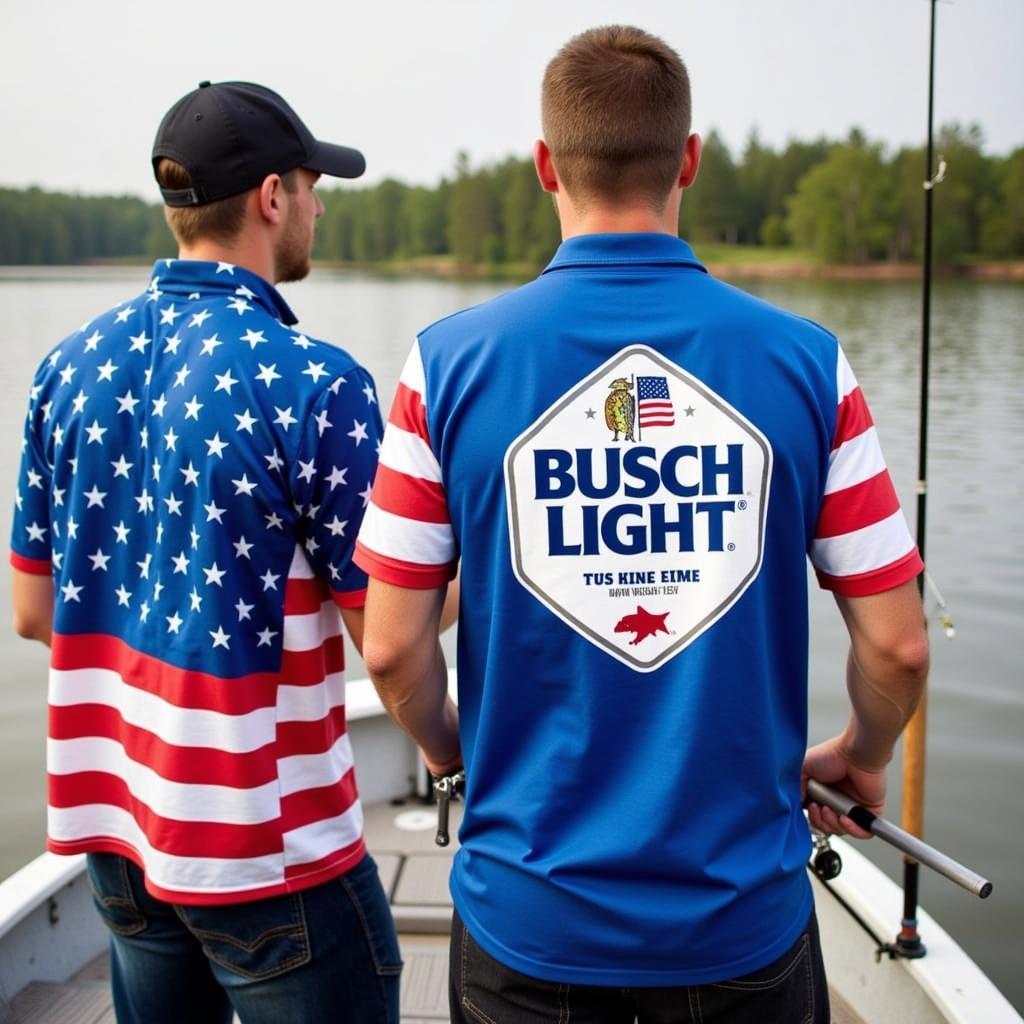 Busch Light American Flag Shirt worn in Outdoor Activities