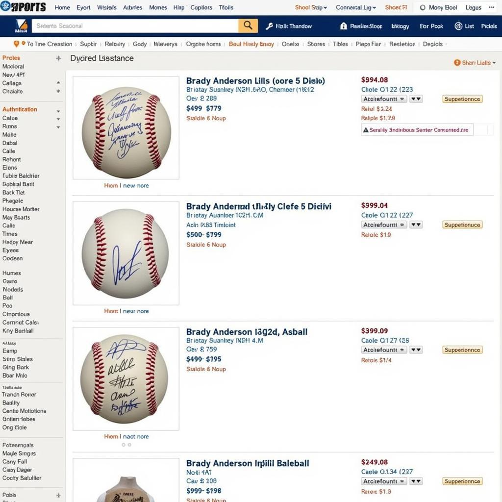 Buying Brady Anderson Signed Baseballs Online