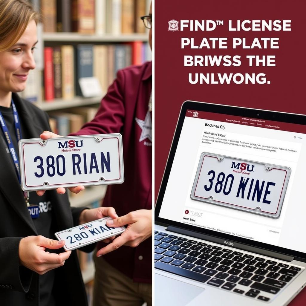 Buying MSU License Plate Frames Online and Offline