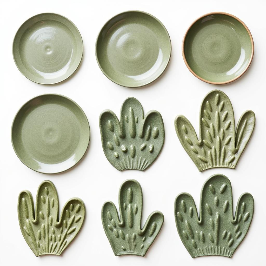 Variety of Cactus Plates