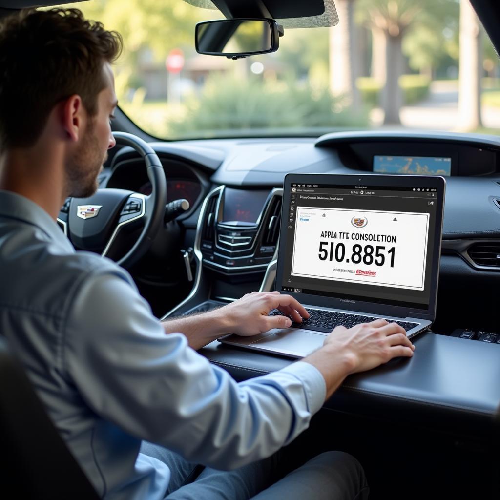 Cadillac Owner Applying for Personalized License Plate