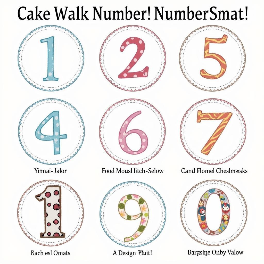 Cake Walk Numbers Printable Design Ideas