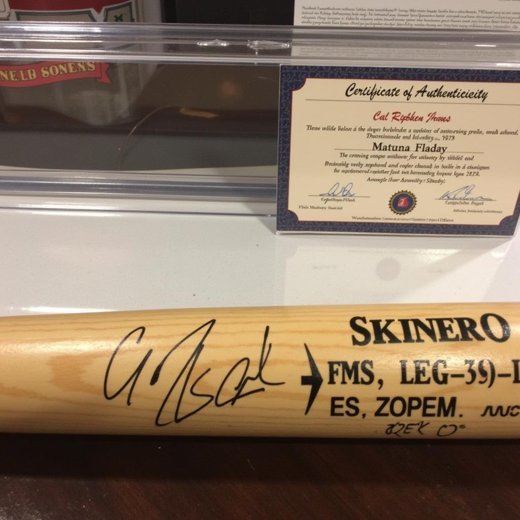 Authentic Cal Ripken Jr. Signed Bat