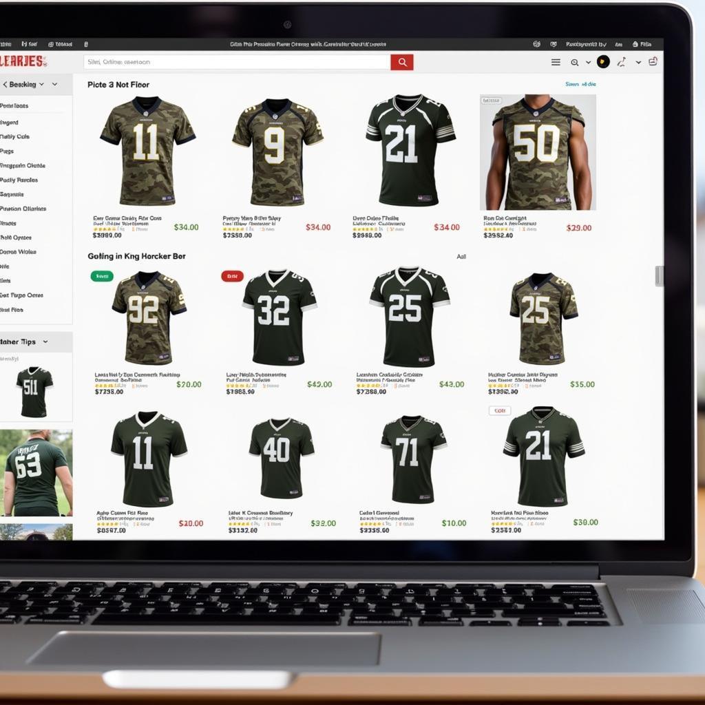 Online Retailers for Camo Football Jerseys