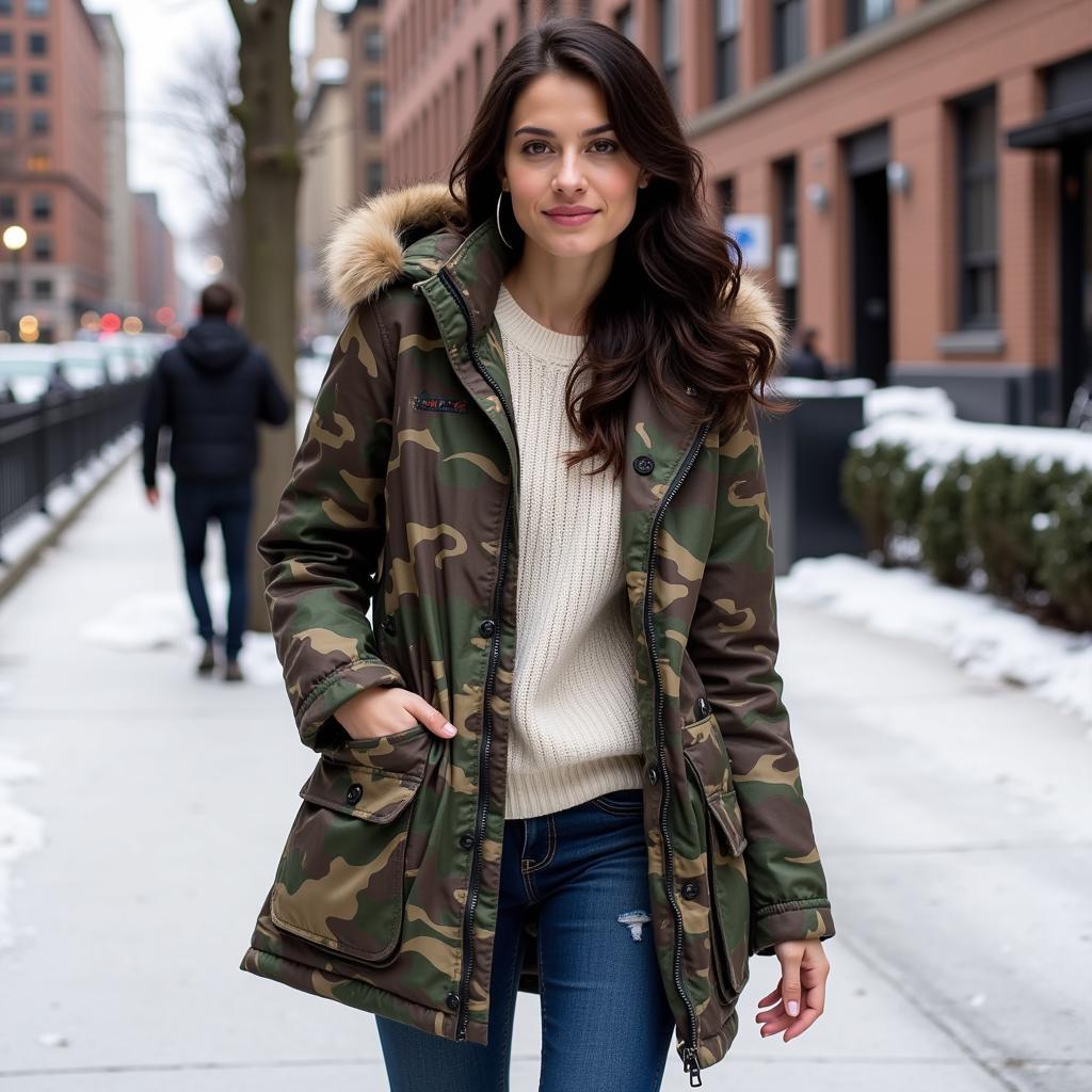 Winter Camo Style in NYC