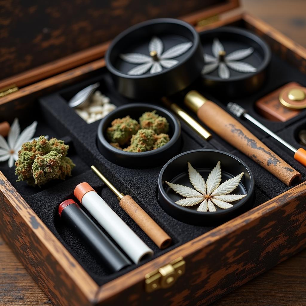 Cannabis Accessories Stored in an Ammo Box