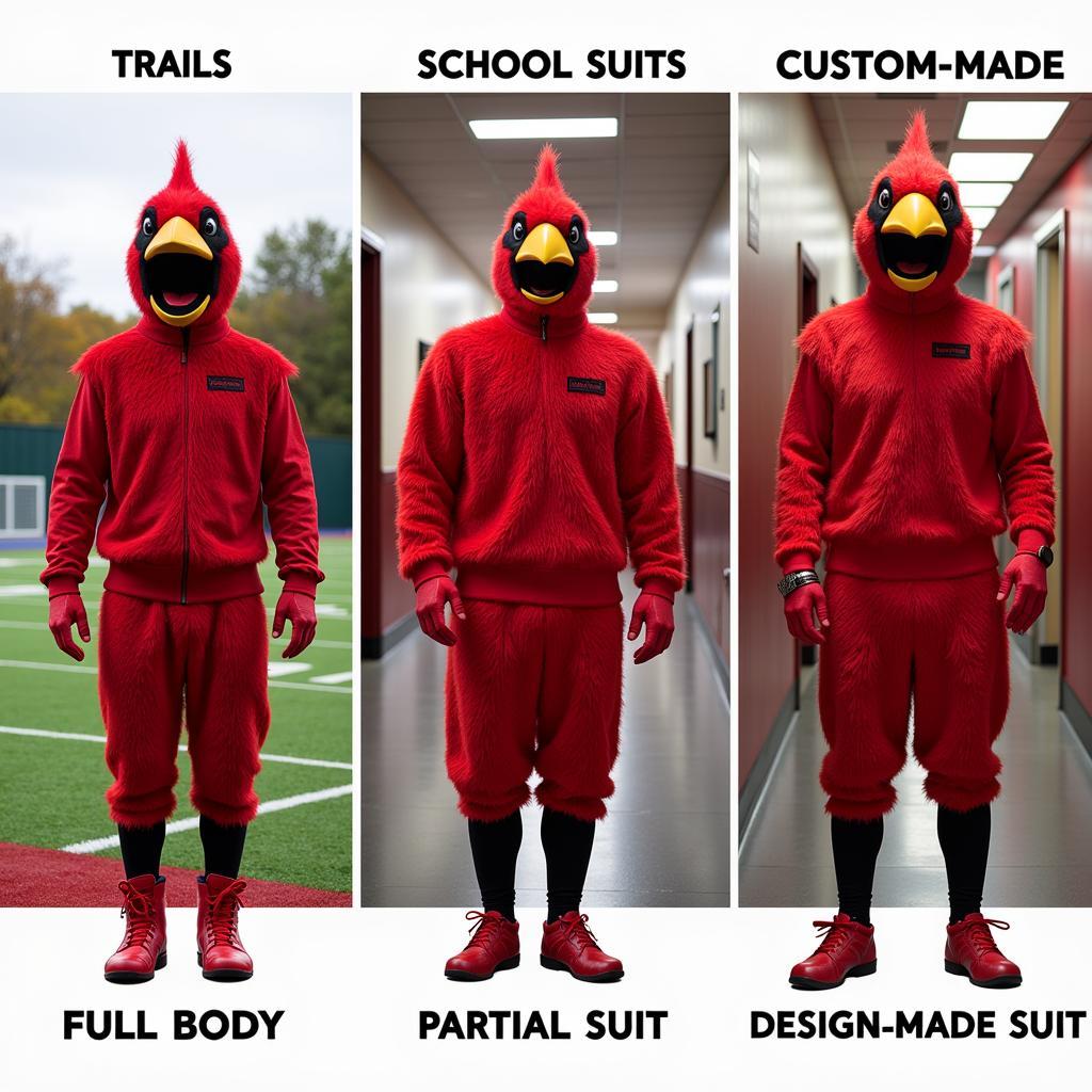 Different Types of Cardinal Mascot Suits